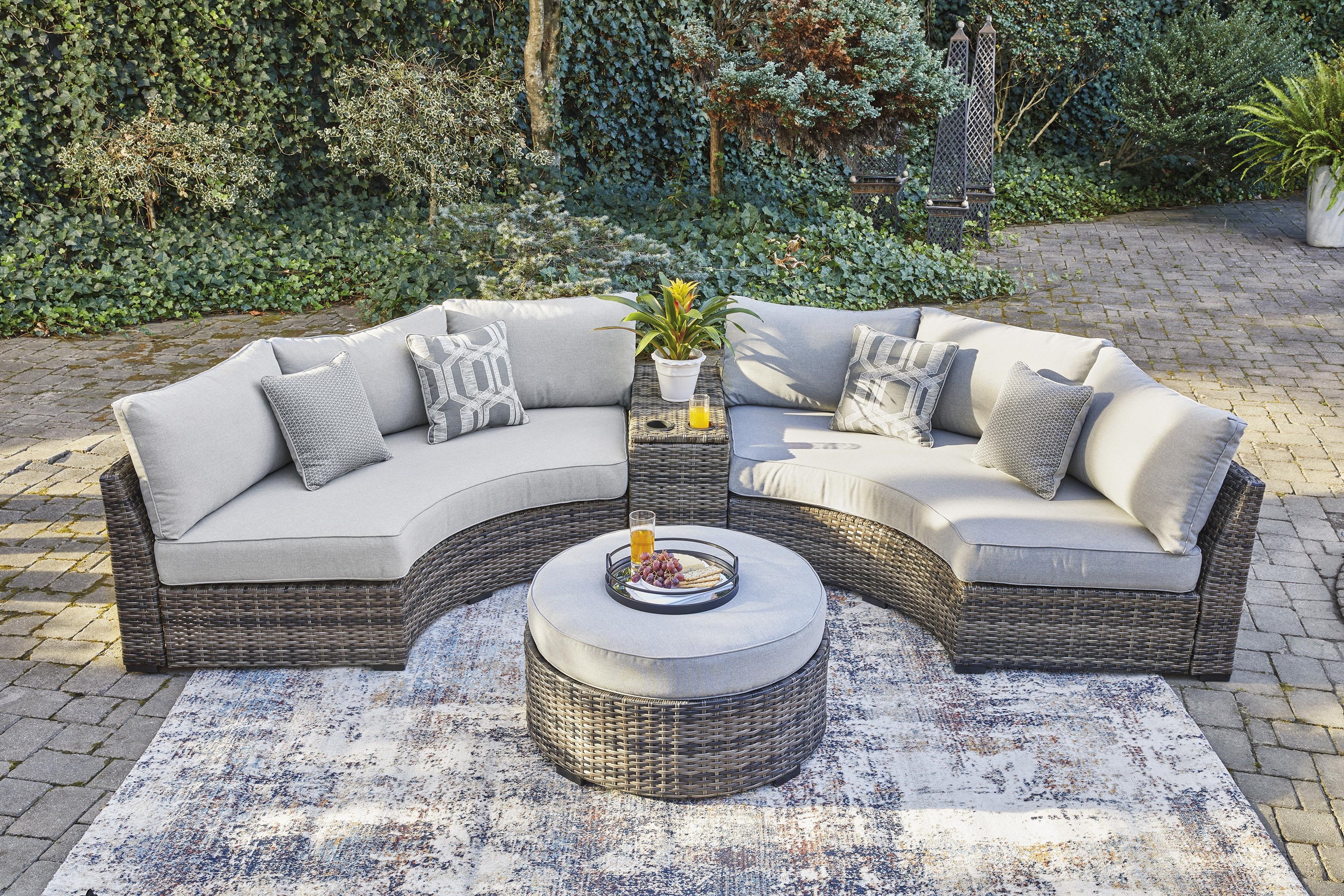Signature design by ashley cherry deals point outdoor sectional set stores
